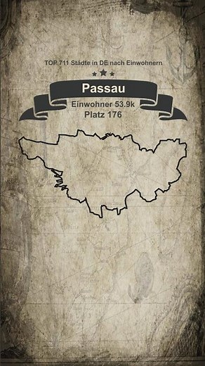 Passau (Bayern) Stadt #Passau #map #karte #zeichnen