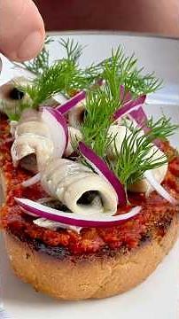 Marinated Anchovies with Sun-Dried Tomato Paste