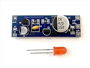 Blue Charm Beacons 1.5V LED Flashing Circuit Board, Blinking LED, 10 Months Flashing on Single AA Battery (not Included), Fake Alarm Light