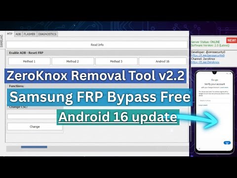 ZeroKnox Removal Tool v2.2 | Samsung FRP Bypass Free | One Click Latest Method
