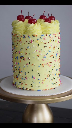 Spring Sprinkle Cake Recipe | The Blonde Who Bakes