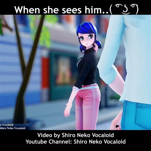 MMD When she sees him... (Adrienette) [MEME] #miraculousladybug #ladybug