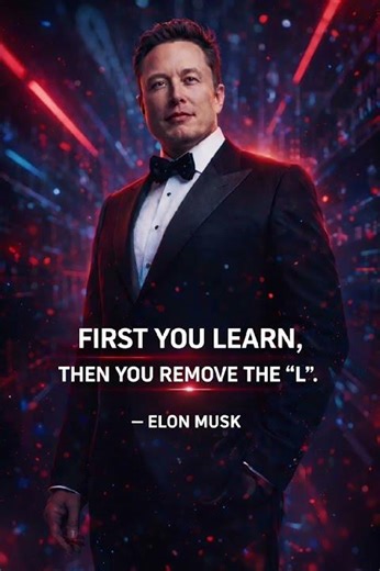 Elon Musk’s Brutal Success Mindset 🔥 | “First You Learn Then Remove L” #elonmusk
