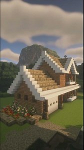 Minecraft SUBURBAN house with GARAGE!! Easy build #minecraft #shortsfeed