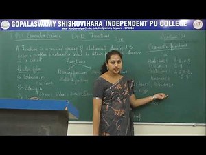 COMPUTER SCIENCE | 1st PUC | CH 12 | FUNCTIONS | S01