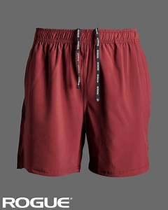 Rogue Black Ops Shorts are designed for performance: 1. 4-way stretch Polyester/Spandex blend fabric 2. Elastic waistband with mesh venting 3. Two Side Pockets & 1 Zippered Cheek Pocket 4. No inner lining 5. 6" Inseam https://www.roguefitness.com/black-ops-shorts-maroon-gray | Rogue Fitness