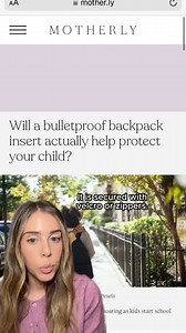 19K views · 42 reactions | Every parent wants to keep their child safe.  Bulletproof backpacks are one option some are considering this school year. It’s a deeply personal decision, and there’s no right or wrong answer. How are you handling school safety concerns? | Motherly | Facebook