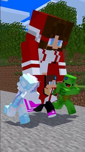 Running With Bigger And Bigger JJ's Sister - MAIZEN Minecraft Animation #shorts