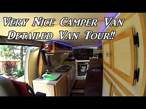 Very Nice Camper Van ! Detailed Van Tour ! Van Build !
