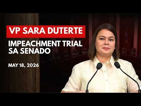 LIVE- SENATE IMPEACHMENT TRIAL VS. VP SARA DUTERTE - Replay