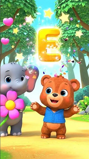 ABC with Barney Bear 🐻🎊 #abc #kids #alphabet