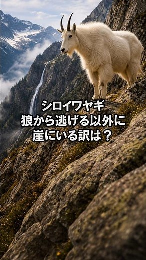 シロイワヤギが崖にいる理由は狼から逃げるためだけ？険しい岩場に集まるもう一つの目的｜歯の雑学 692 #クイズ #歯科 #雑学 #豆知識