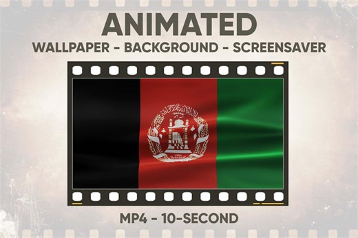 Afghanistan Flag Animated Wallpaper | MP4 Video Background (digital Download) - Etsy