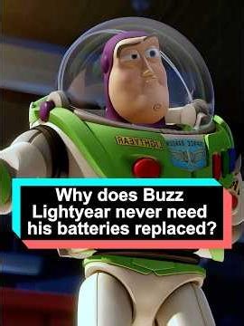 Why does Buzz Lightyear never need his batteries replaced?#ToyStory#WALLE#fyp#pixar#animation