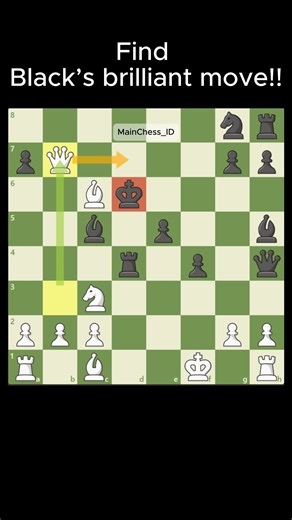 MainChess_ID | Find Black's brilliant move.!! #chess #catur #chessgame #chesstactics #chessstrategy #chesspuzzle #sacrifice #brilliantmove #checkmate | Instagram