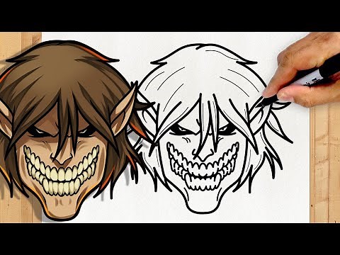 COM DESENHAR O EREN YEAGER TITAN DE ATTACK ON TITAN | TITAN DO EREN | Passo a Passo simples e fácil