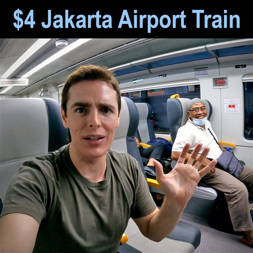 $4 Airport Train in Jakarta, Indonesia 🇮🇩 | Dale Philip