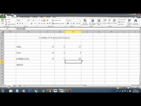 formulas básicas en excel 2010