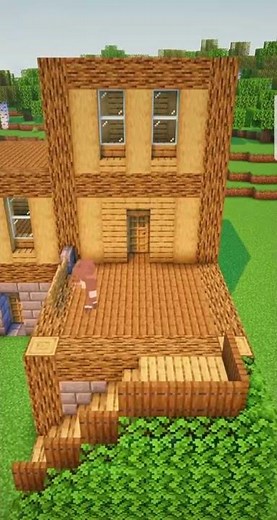 Easiest Minecraft Starter House Tutorial 🏠#minecraft #shorts #minecraftbuilds