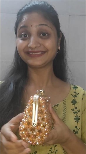 bag galat bna diya🙂‍↕️😯|#shorts #upharbags #beadedbag #bag #handmade #india #crystals