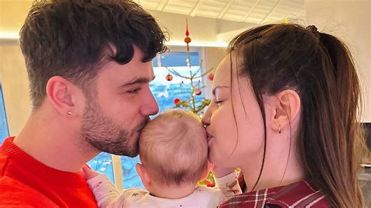 Ihre kleine Tochter ist da: Luca und Christina Hänni im Baby-Glück