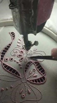 machine embroidery with cut work