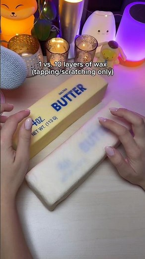 ASMR😴 1 vs. 10 layers of wax on giant butter squishy #asmr #squishy