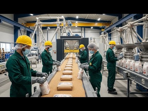 Inside the Flour Processing Mill – From Raw Grain to Fine Flour (Full Process)