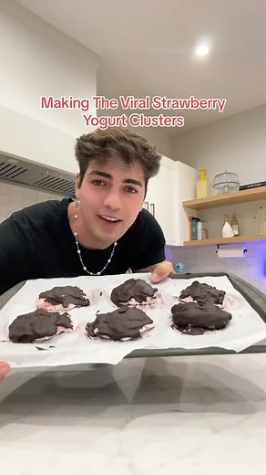 Thomas Petrou on Instagram: "Making strawberry yogurt clusters"