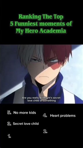 Rating the top 5 funny moments in MHA in my opinion (sry for not posting lately!)