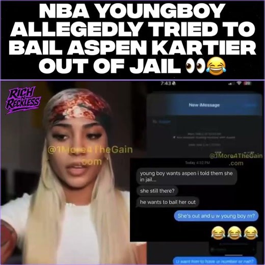 NBA Youngboy Allegedly Tried To Bail Aspen Kartier Out Of Jail 👀😂