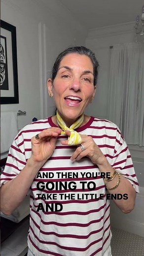 Here’s a cute way to tie your bandana or scarf