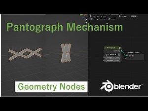 Geometry Nodes - Pantograph Mechanism (Blender 3.1.2)