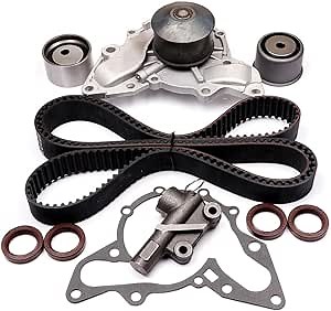 SCITOO Timing Belt Kit 24312-39800 24810-35530 Timing Belt Water Pump Kit 2003-2006 for Hyundai Santa Fe 2002-2005 for Hyundai XG350 2004-2006 for Kia Amanti 2002-2005 for Kia Sedona