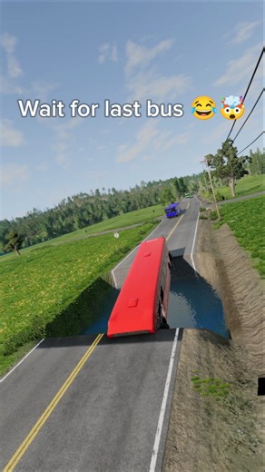 Bus Falling Into Deep Water Hole 😱 | Extreme Crash Simulation#viral #shorts