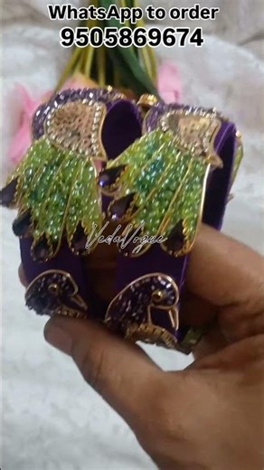 నెమలి డిజైన్ ఫైనల్ లుక్ 😍 💙Meeku ela anipinchindo comments lo cheppandi 💬👇 #peacockbangles