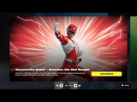 Summon Red Ranger in Fortnite!⚡️Recruit the Rangers - Battle Royale Community Quest (Live)