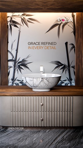 Crafted with a devotion to detail, the Linea Decor wash basin by ROSA, embodies the elegance of restraint and the grace of form. It’s where artistry transcends aesthetics, beyond beauty. Discover more at rosa-bd.com #ROSA #BeyondBeauty | Rosa