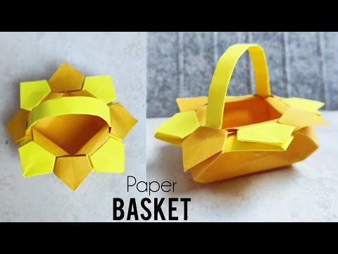 DIY MINI PAPER BASKET / Origami Basket DIY /Paper Basket Making - DIY Basket