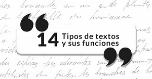 14 tipos de textos y funciones