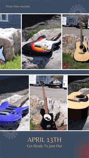 🎸Get ready to jam this summer we have a couple great guitars selling this Saturday!🎸 Bid Now! At primetimeauctions.com | Prime Time Auctions
