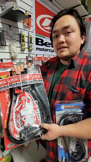 Gapped handlebar protectors? We finally have your Beta protectors that match the taper of your stock handlebars on your Beta moto. #betamotorcycles #enduro #auburnca #placercounty #eldoradocounty #nevadacounty | Auburn Extreme Powersports