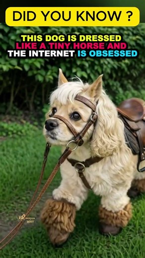 This Dog Is Dressed Like a Tiny Horse and the Internet Can’t Get Enough 🐶🐴 #viralreels #shorts #dog