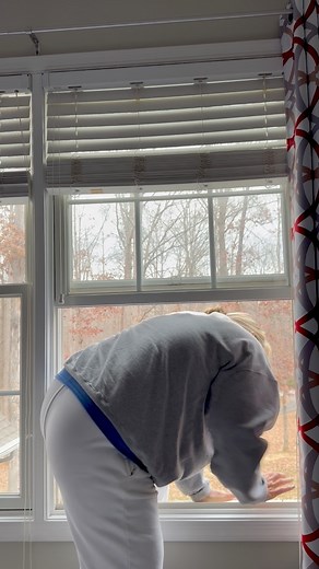 11K views · 76 reactions | Every year I hang wreaths on the windows across the front of our house, only Ryan’s bathroom window is fixed. So what do I do? Climb out of his second story bedroom window and carefully walk over to his bathroom to hang his wreath! Not even a blown meniscus can keep me off this roof, donning my fanciest sweats and no shoes!  #missindependent #falalalala | Becky Young Beaty | Facebook