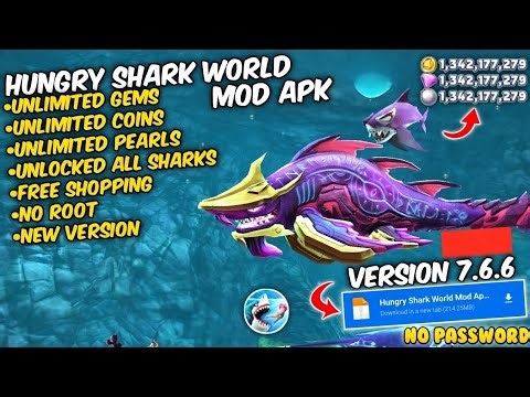 🔥 Hungry Shark World Mod APK v7.6.6 2026 | Unlimited Diamonds, Coins | Download Now