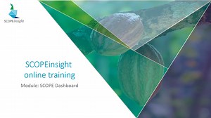 SCOPE Dashboard video tutorial