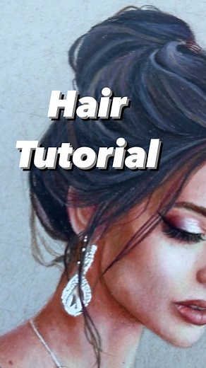 Step-by-Step Guide to Drawing Brunette Hair with Prismacolor Pencils