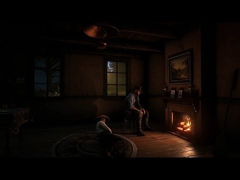 Warm And Cozy During A Thunderstorm At Carmody Dell | RDR2 ASMR