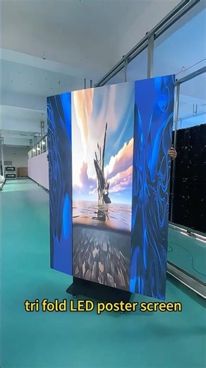 Tri fold LED poster screen #digitalsignage #leddisplay #leddisplayscreen
