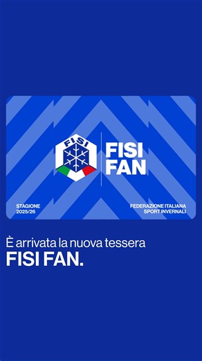FISI on Instagram: "Il nuovo tesseramento FISI è totalmente digitale. Niente più moduli di carta o attese negli sci club: fai tutto comodamente dal tuo smartphone. Si chiama FISI FAN, come l'app ufficiale da cui puoi sottoscriverlo, cliccando al link in bio. Ti aspettiamo sulla neve! #wearefisi #fisifan"